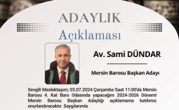 AVUKAT SAMİ DÜNDAR BARO BAŞKAN ADAYIYIM DEDİ;