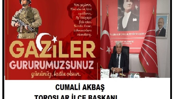 ÖZYARMERSİN POSTASI GAZETESİ WEB SAYFASINDA  YAYINLANAN  19 EYLÜL GAZİLER GÜNÜ  MESAJI;