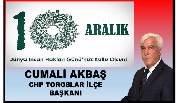 10 ARALIK İNSAN HAKLARI GÜNÜ  MESAJI