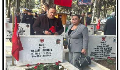 Müslüman Milletler Anadolu Turan Derneği Genel Başkanı Sayın Güney Tüzün, Mersin İl Başkanı ve Genel Başkan Danışmanı Bayram Altay 18 Mart Çanakkale Zaferinin 110. Yıl dönümünde Mersin Şehitliginde ki programa katılım sağlamışlardır.