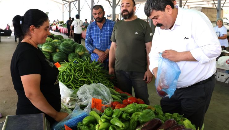 BAŞKAN YILDIZ, ÜRETİCİ VE KÖYLÜ PAZARINI GEZDİ