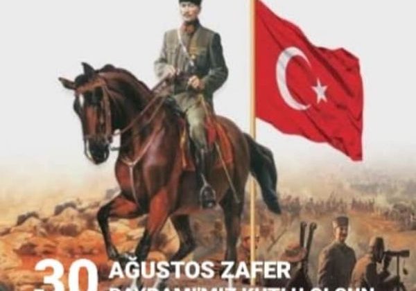 30 AĞUSTOS ZAFER BAYRAMI  MESAJI… “Başta, Türkiye Cumhuriyeti’mizin kurucusu Gazi Mustafa Kemal Atatürk ve silah arkadaşları olmak üzere, bu zaferi bize armağan eden milli mücadelemizin bütün kahramanlarını, ülkemizin ve milletimizin bölünmez bütünlüğü için canlarını feda edan aziz şehitlerimizi ve kahraman gazilerimizi minnet ve şükranla anıyor, milletimizin ve şanlı ordumuzun, 30 Ağustos Zafer Bayramı’nı kutluyorum.”  OTO HAKAN TİC HAKAN CANAN CAN