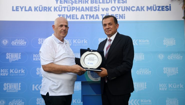 Yenişehir Belediyesi büyük kent kütüphanesi ve oyuncak müzesinin temelini attı