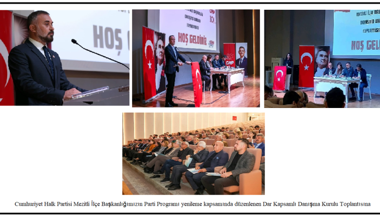 Cumhuriyet Halk Partisi Mezitli İlçe Başkanlığımızın Parti Programı yenileme kapsamında düzenlenen Dar Kapsamlı Danışma Kurulu Toplantısına;