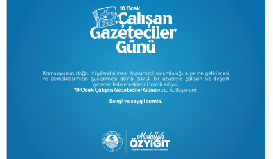 yenişehir belediyesi 10  ocak çalışan gazeteciler  mesajı